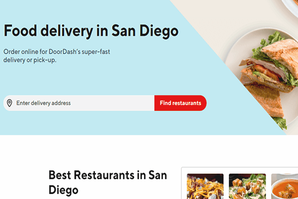 Doordash Restaurants in San Diego